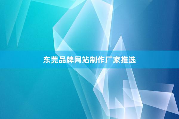 东莞品牌网站制作厂家推选